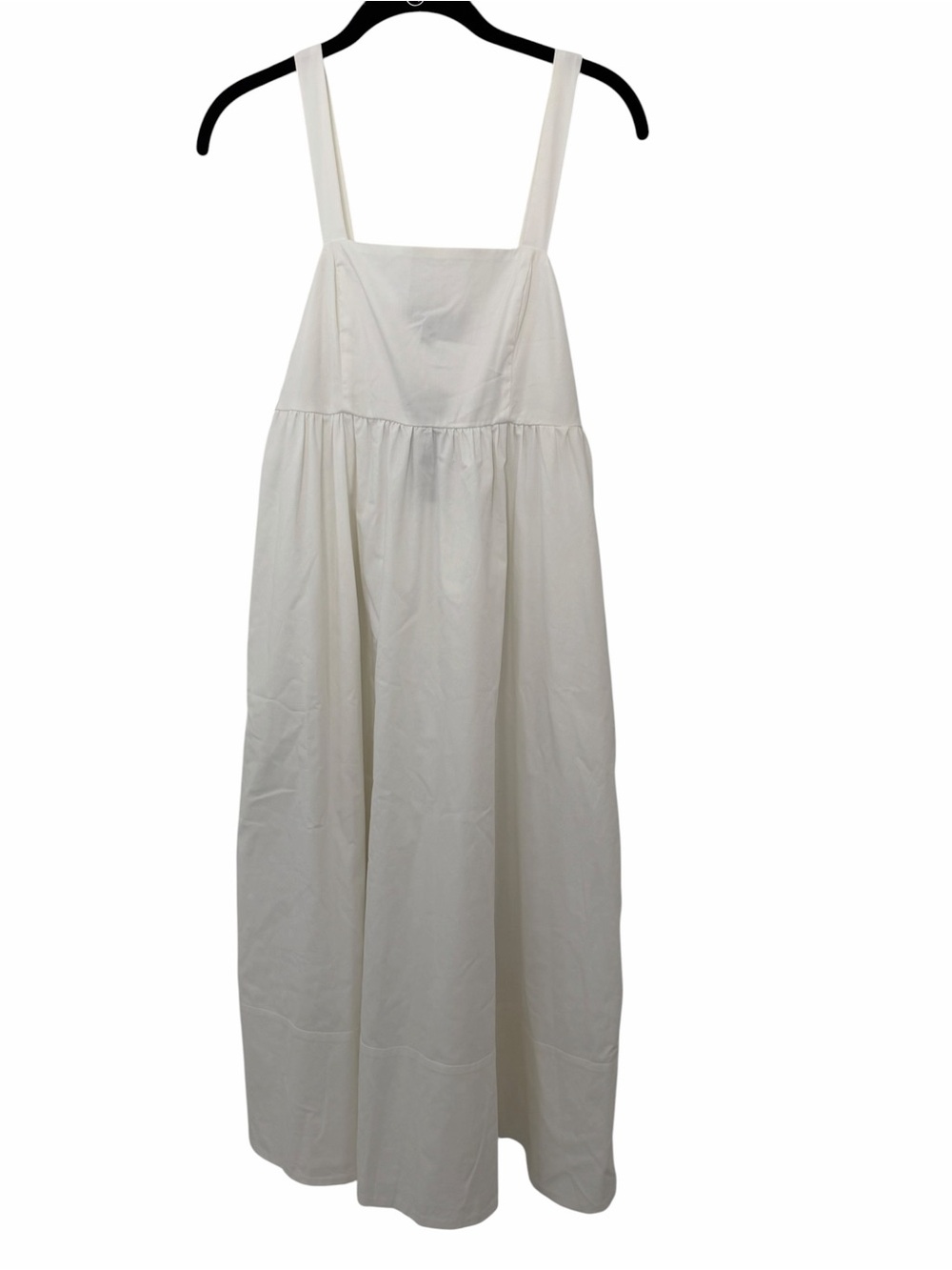 BANANA REPUBLIC White Midi Sundress with Square Neck and Pockets Cotton Blend 2
